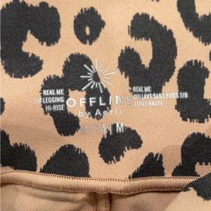 Offline/aerie crossover cheetah print leggings. size medium